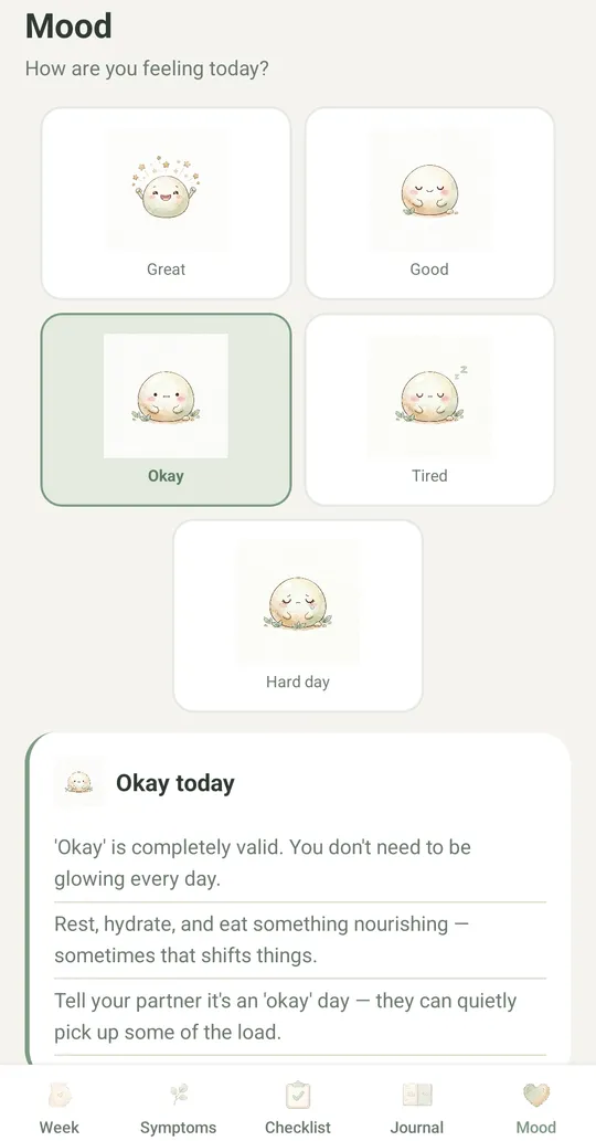 Remember how it felt: the daily mood check-in with watercolor faces