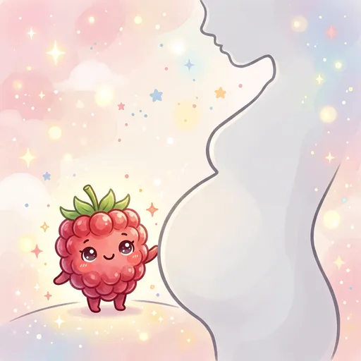 Watercolor illustration for week 8: Size of a raspberry