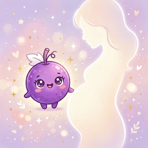 Watercolor illustration for week 9: Size of a grape