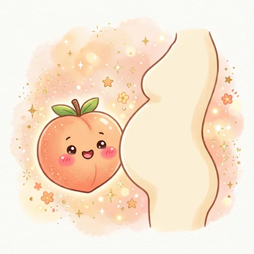 Watercolor illustration for week 13: Size of a peach