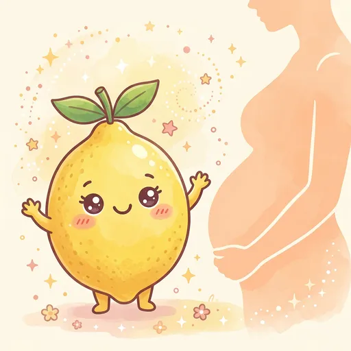 Watercolor illustration for week 14: Size of a lemon
