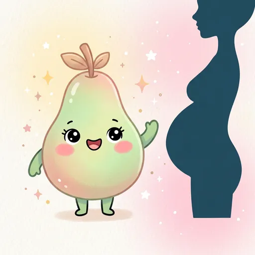 Watercolor illustration for week 17: Size of a pear