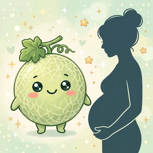 Watercolor illustration for week 35: Size of a honeydew melon