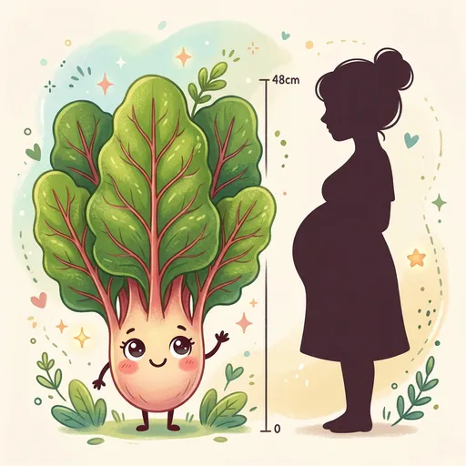 Watercolor illustration for week 37: Size of Swiss chard